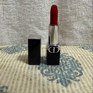 Dior Rouge Lipstick with Black and Silver Case